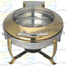 Hook Leg Chafer Golden Round Stainless Chafing Dish